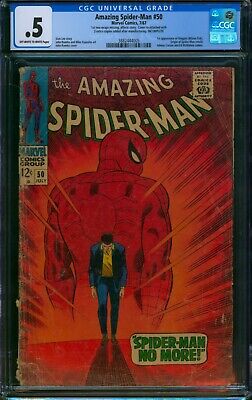 AMAZING SPIDER-MAN #50 CGC 0.5 ⭐ 1st Appearance of KINGPIN! ⭐ Marvel Comic 1967