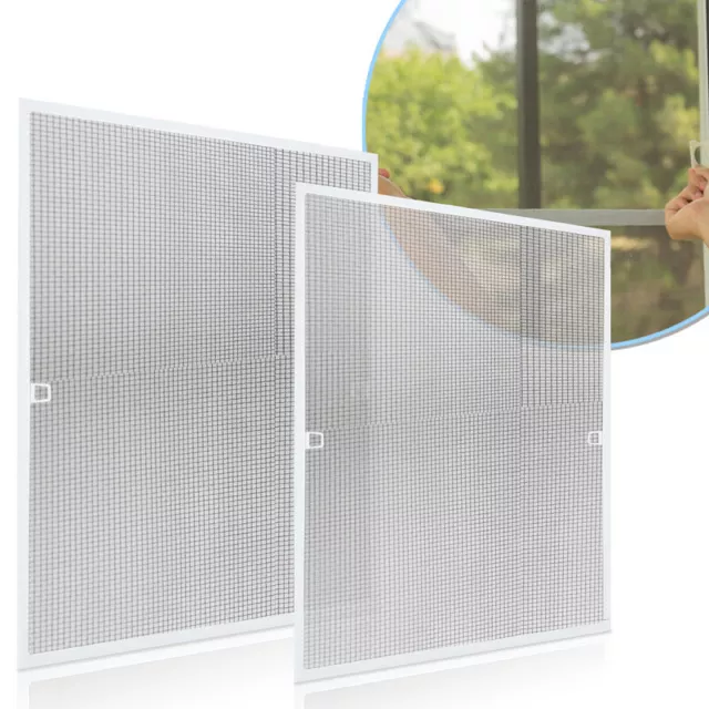 Rejilla antiinsectos ventana marco de aluminio gasa impermeable protección contra mosquitos