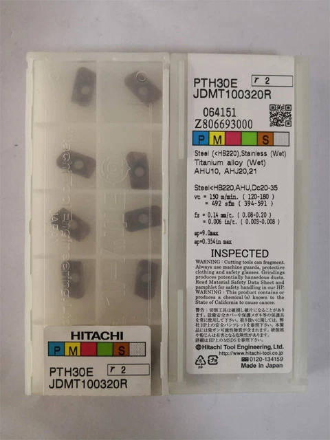 HITACHI JDMT100320R PTH30E Milling blade Carbide inserts 10Pcs