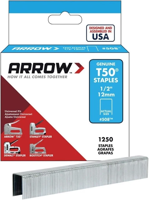 Arrow T50 Heftklammern 12 mm 1/2"" 1250er-Pack
