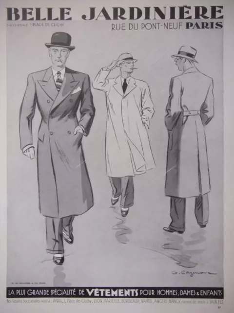 1934 Beautiful Gardener Men's Clothing Press Advertisement - Advertising