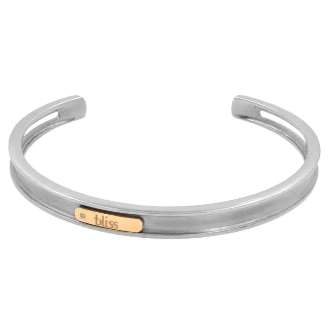 Gold Tytanium Unisex Bangle Bracelet Titanium 18K Rose Gold Size Large