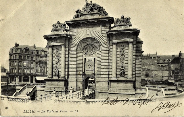 France, Lille, La Porte De Paris, Year 1903, Circulated To Le Havre