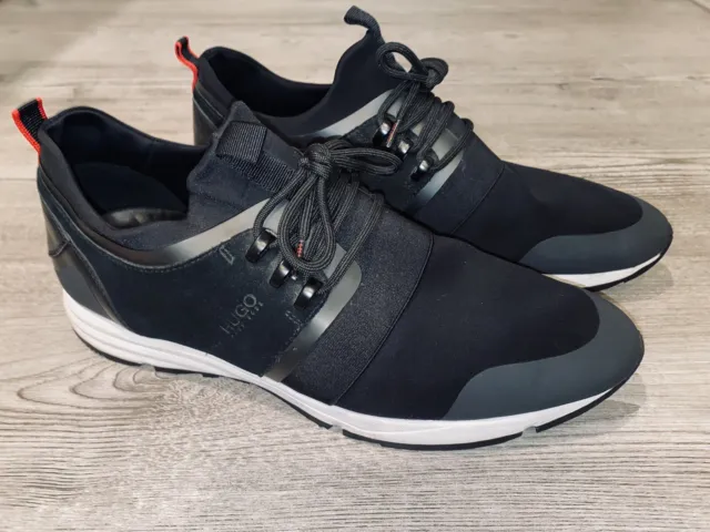Hugo Boss Low-top Saturn Trainers With Rubberised Trims 50455313 001 BLK UK  6-11 | eBay