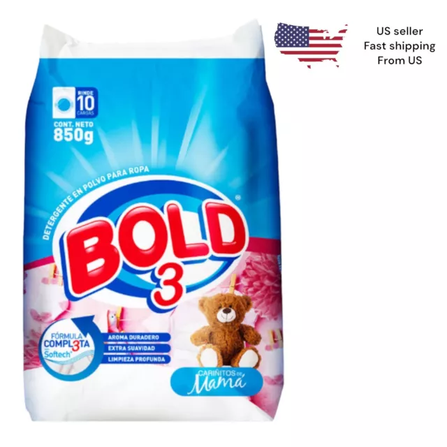 Bold 3 Jabón En Polvo Para Lavar 💯% 🇲🇽 850g /Bold 3 Laundry Soap Powder 1.9lb