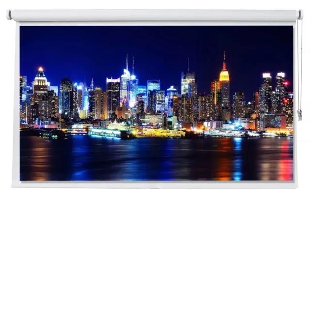 113" White Projector Screen 16:9 HD/3D High Quality - Roller Blind 236cm x 165cm