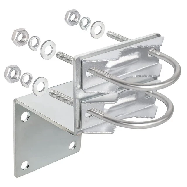 Antenna Pole Mount Kits, Antenna Pole Mount Bracket with U-Bolts Clamp V Jaw Bra