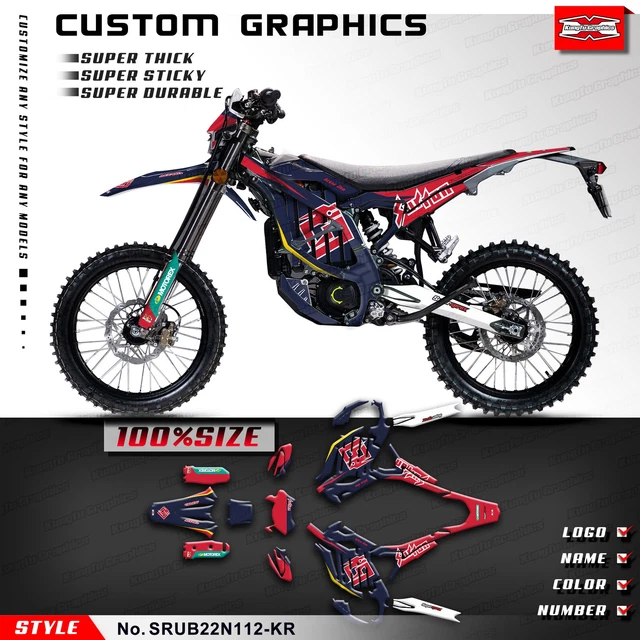 Stickers Customsurron CUSTOM MX GRAPHICS Stickers Complete for Sur-Ron Ultra Bee R Surron ...
