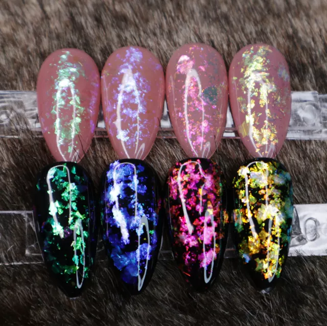 Duo Chrome Chameleon Nail Flakes Nails Powder Colour Changing Shifting Space