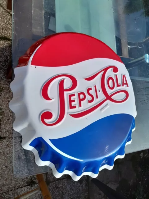 plaque emaille pepsi cola capsule