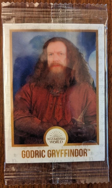GODRIC GRYFFINDOR HARRY Potter Chocolate Frog Trading Card Hologram New godric-gryffindor-harry-potter-chocolate-frog-trading-card-hologram-new