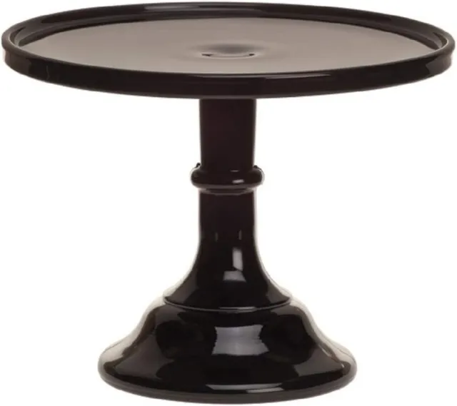 Cake Plate Pastry Tray Bakers Cupcake Stand Plain & Simple Black - Mosser 10"