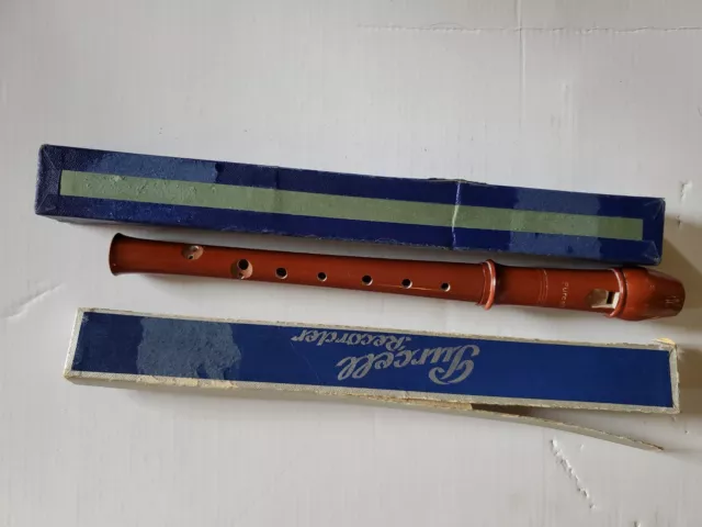 Vintage Purcell wood flute recorder made in germany in original box