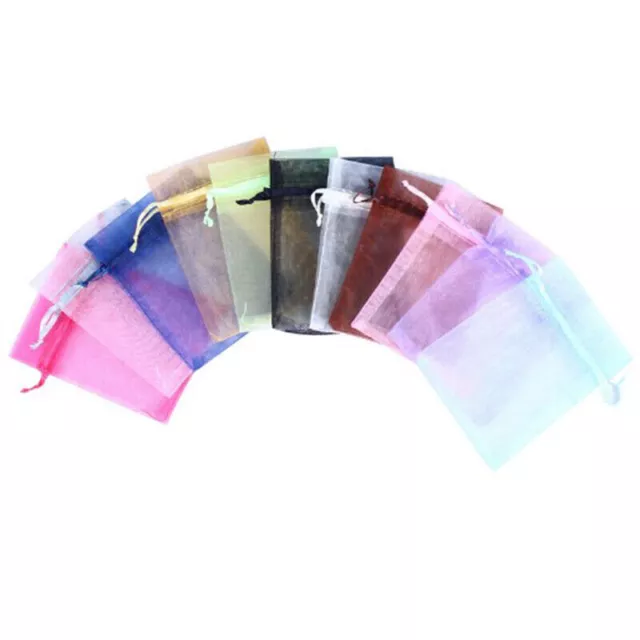 10-100pcs Organza Bag Sheer Bags Candy Packaging Jewellery Gift Wedding Pouch AU 2