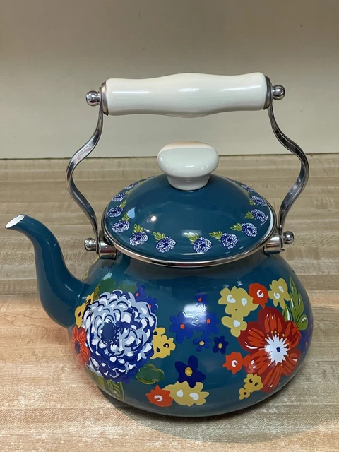 Pioneer Woman Blue Floral Teapot