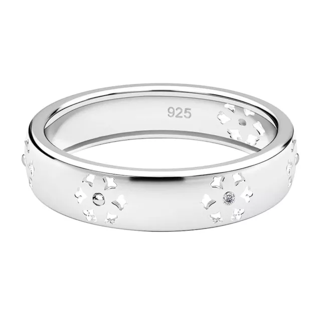 TJC Diamond Band Ring for Women in Silver  TCW 0.012ct.