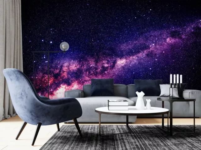 3D Purple Galaxy R66 Wallpaper Wall Mural Self-adhesive Commerce Kay