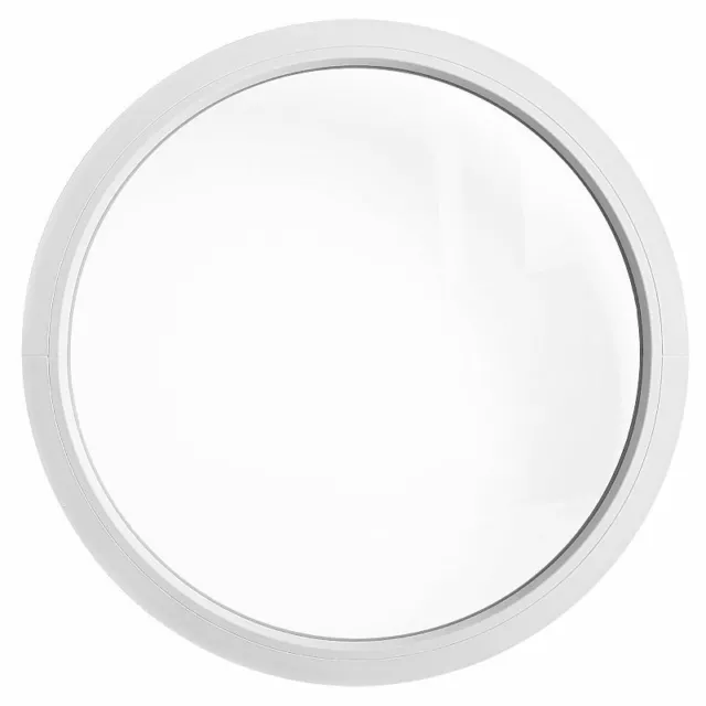 Fenêtre ronde fixe PVC blanc oeil de boeuf VEKA double vitrage 2