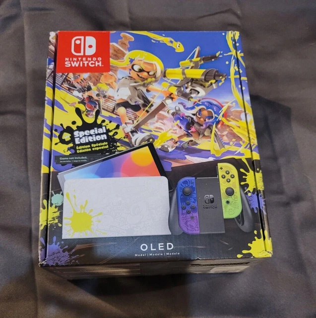SPLATOON NINTENDO SWITCH OLED Console Game System Complete In Box Near