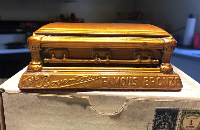 Boyertown ‘Famous’ Bronze Casket Coffin Display Model Salesman Sample With Box!!