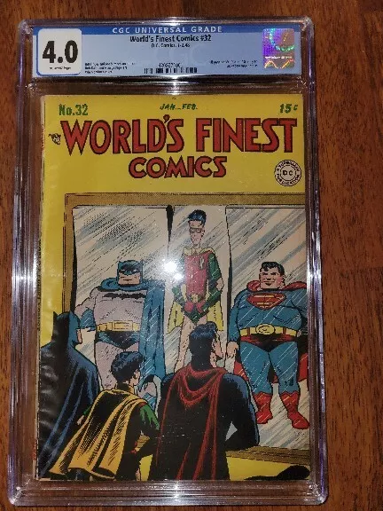 1948 World's Finest Comics #32 CGC 4.0 Batman Superman Robin Lucky Star app DC