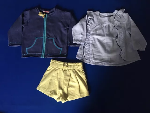 Lot de 3 Vêtements bébé fille 18 mois  très bon état