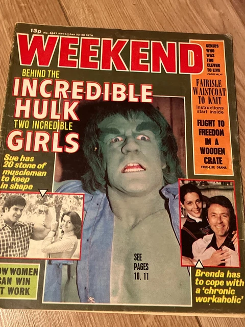 1978 THE INCREDIBLE Hulk Lou Ferrigno. Omar Sharif, Ann-Margret, Zsa ...