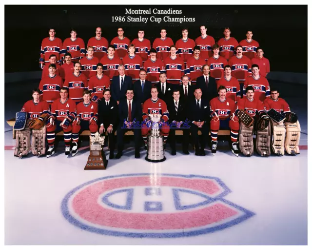 NHL 1985 - 86 Stanley Cup Champs Montreal Canadiens Team Picture 8 X 10 Photo