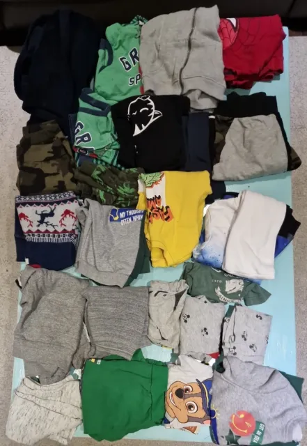 Toddler Boy Clothing Bundle Job Lot - 24x Items Age 2-4 Months 2-4 Outfits Sets