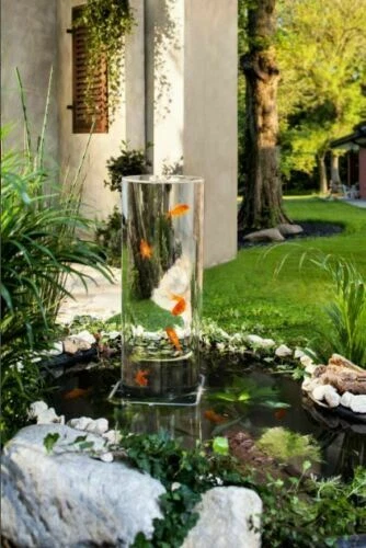 FISCHTURM AUSSICHTSTURM FISCHSÄULE aus Acrylglas 360° Rundsicht Teich