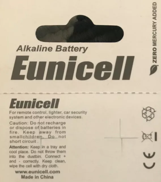 AG10 LR1130 LR54 Batteries x 20 1.5v Battery Alkaline Eunicell UK 3