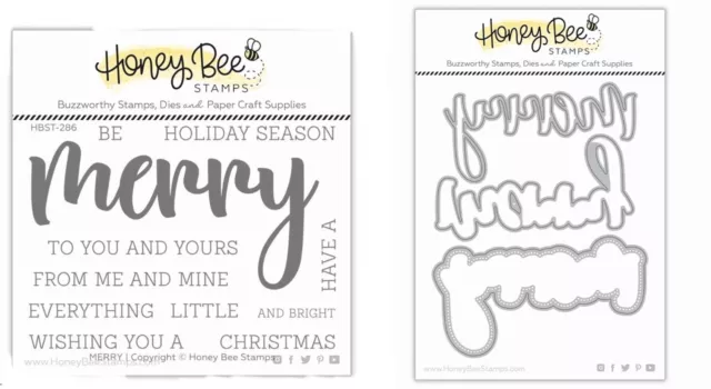 Neu! Honigbienenstempel FRÖHLICH Stempel & Stanze Set Weihnachten