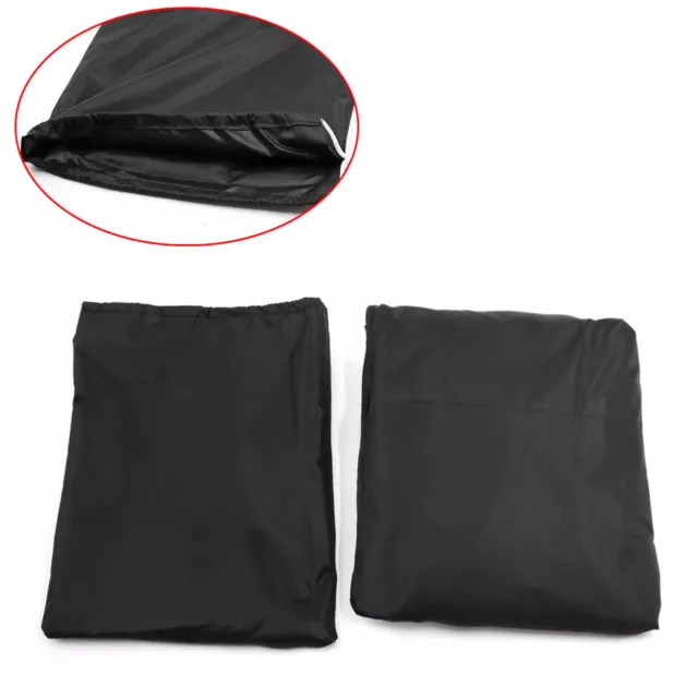 L 180T Rain Dust Motorcycle Cover Black Outdoor Waterproof UV Protector 2