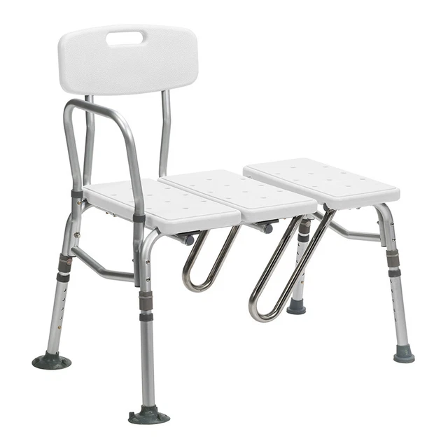 Drive Medical Splash Defense Senior Shower Transfer Bench with Curtain Guard
