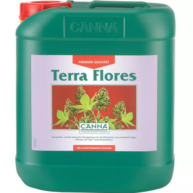 CANNA Terra Flores 5 Liter, Blütedünger für Erde mit Phosphor,Kalium