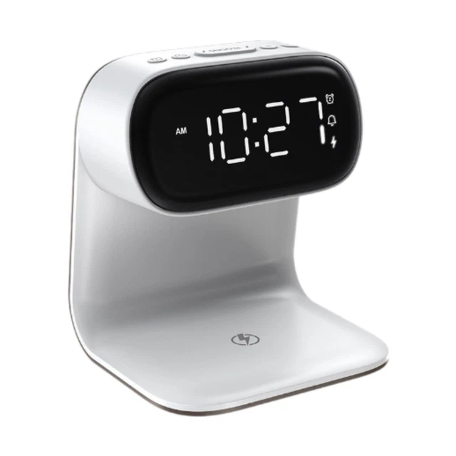 CORDLESS CHARGER ELECTRONIC Alarm Clock Stylish Lightweight for ...