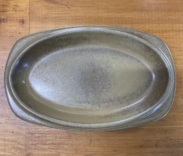 Vintage Temuka Pottery New Zealand Small Stoneware Platter Plate Riverstone 1970