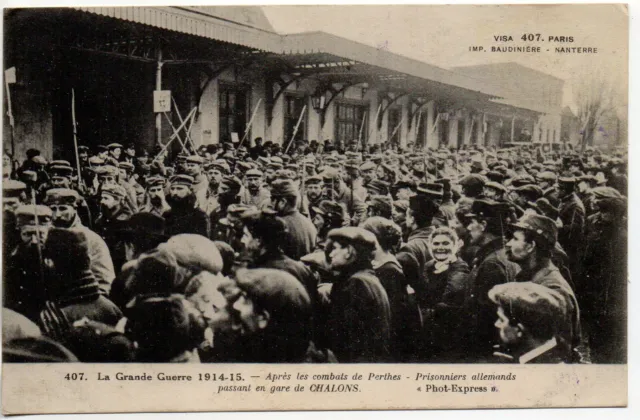 CHALONS SUR MARNE - Marne - CPA 51 - Military - German Prisoners Station