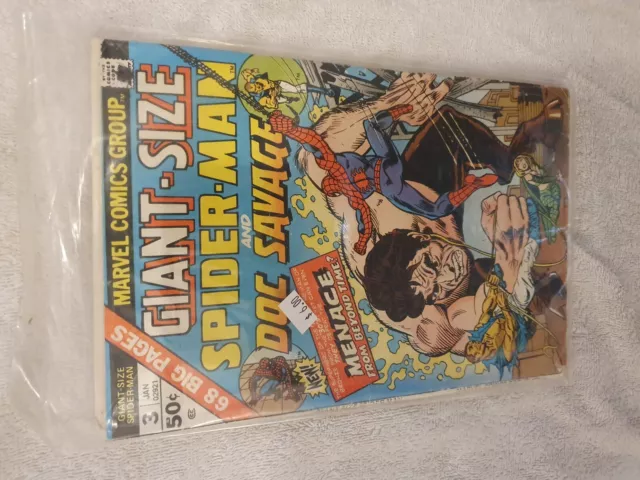 Giant Size Spiderman And Doc Savage No 3 Marvel Comics.