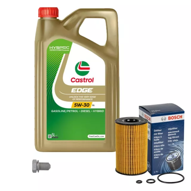 Filtre à Huile Bosch 5 L castrol edge FST 5W-30 Ll pour VW Passat,