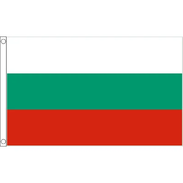 Giant 8ft x 5ft 8' x 5' Bulgaria Bulgarian National Polyester Drape Banner Flag