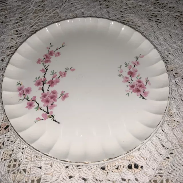 W S George Bolero Floral Bouquet Rose Oval Plate Serving Platter Vintage