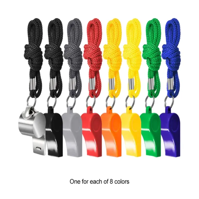 8x Cheerleading Whistle Lightweight Multi-color Made Of Good ABS Wide