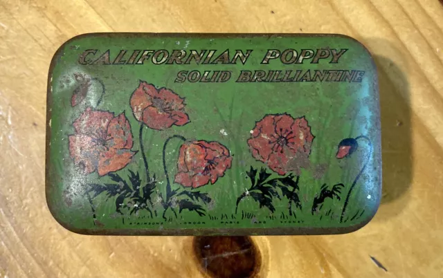 Vintage 1930's Californian Poppy Solid Brilliantine