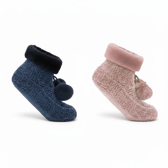 Chaussons Bottines Etam 'Big Fur Winter Tales' - Fausse Fourrure Blanche - Pointure M - Neuf Emballé