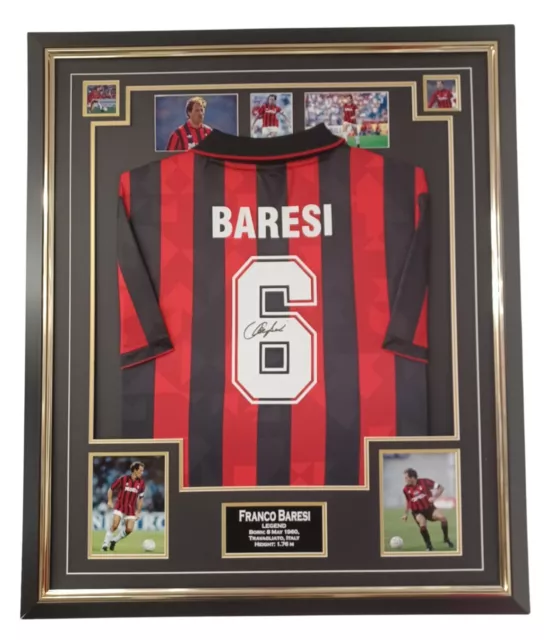 Maglietta Corniciata Franco Baresi Milano Firmata Maglia Autografata con CERTIFICATO