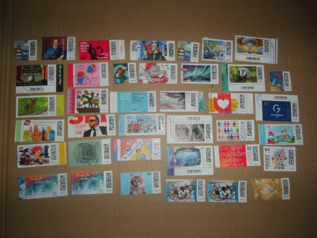 D 2022/23 gestempelt, 38 Marken, z.T. mit (Eck-)Rändern aus 3657-3756
