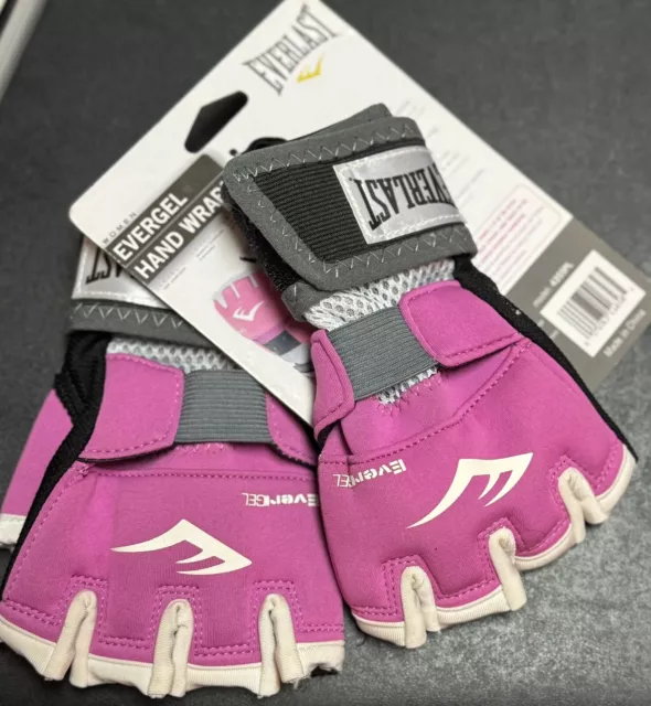 New Everlast Womens Evergel Hand Wraps Large Pink Boxing/MMA Training 3