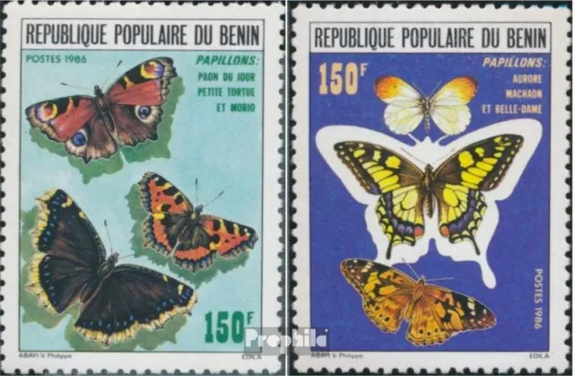 Benin 446-447 (complete issue) unmounted mint / never hinged 1986 Butterflies
