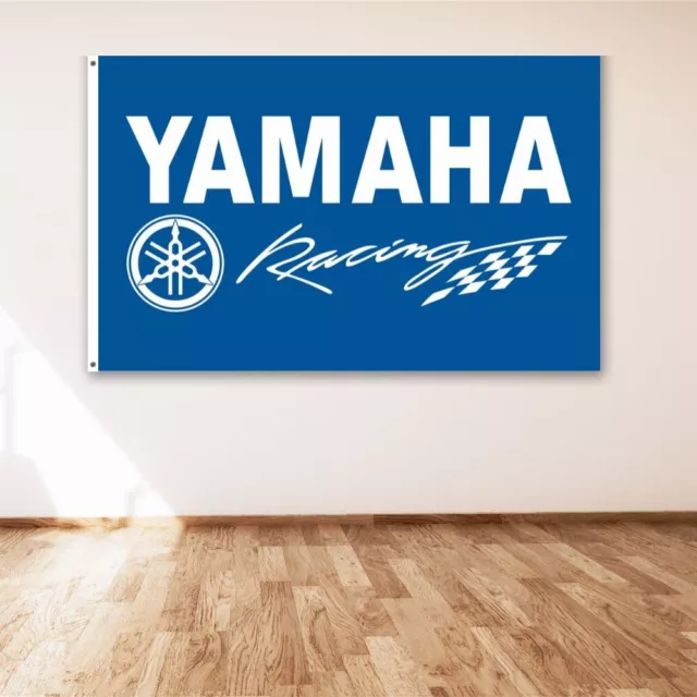 3x5 ft Flag Logo Banner Motorcycle Bike Moto GP Garage Wall Sign Yamaha Racing